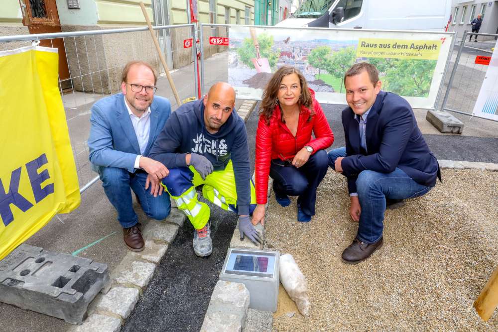 Blok se postavlja u sadnu jamu za stablo © PID_Christian Fürthner