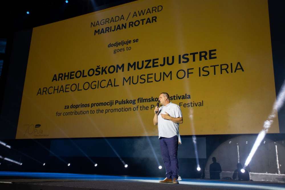 Darko Komšo, direktor Arheološkog muzeja Istre, dobitnik Nagrade Marijan Rotar za doprinos promociji Pulskog filmskog festivala