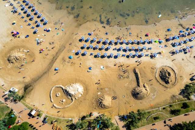 Pješčane skulpture 2024. dron Pješčane skulpture 2024. dron