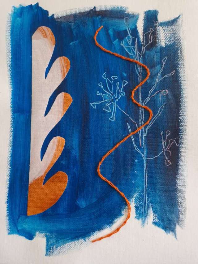 Pročišćenje - kombinirana tehnika, 25x30 cm, 2023. nevena živić