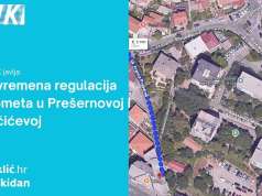 Privremena regulacija prometa u Prešernovoj i Bačićevoj zbog zamjene vodovodnih instalacija