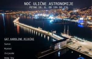 Noć astronomije na riječkoj rivi: građani će teleskopima istraživati nebo iznad grada